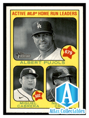 2022 TOPPS HERITAGE BASEBALL ALL-TIME HOME RUN LEADERS PUJOLS, CABRERA, CRUZ #1